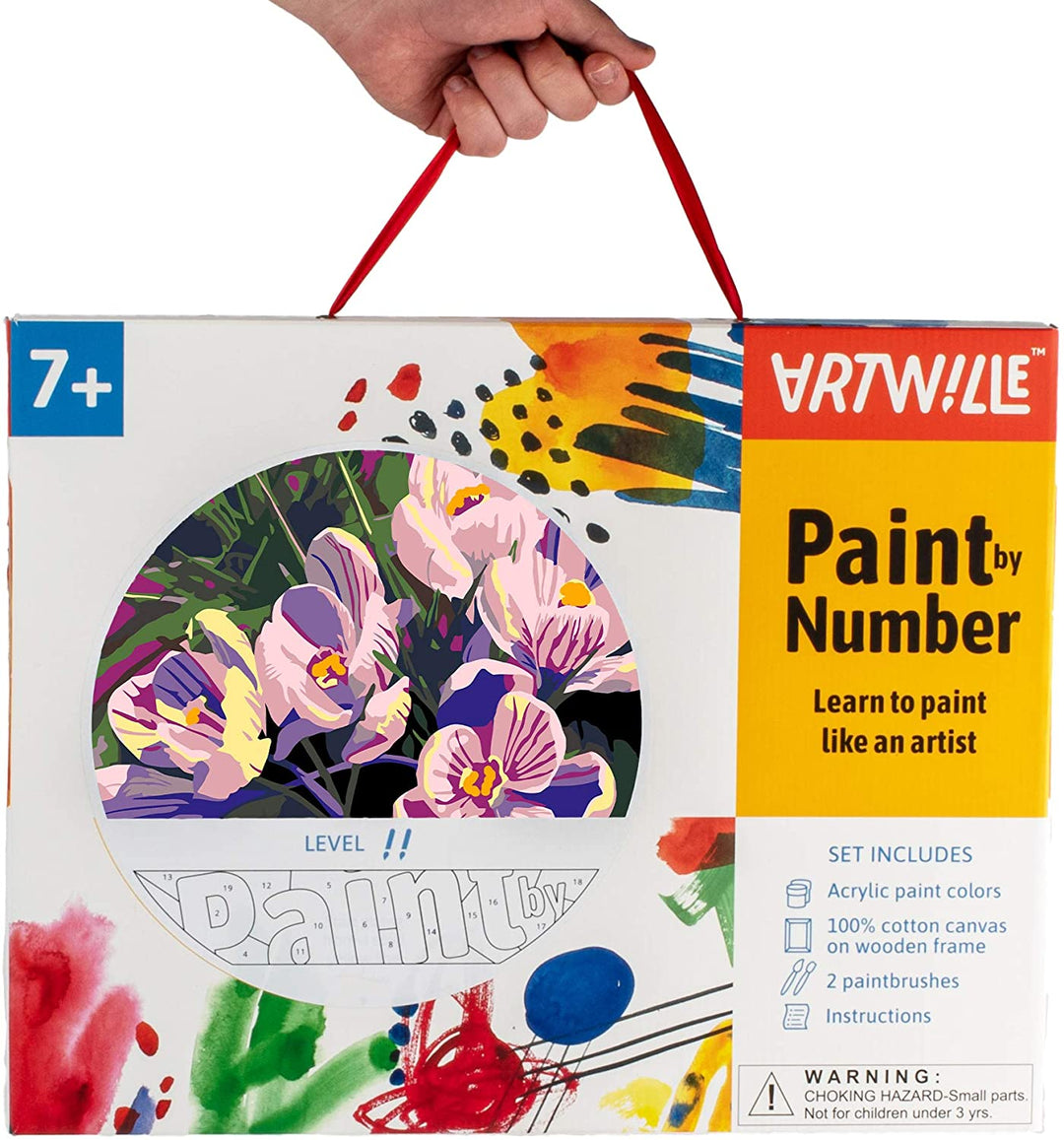 Purple Flowers Artwille Paint By Numbers