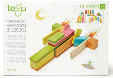 Load image into Gallery viewer, 24 PC Tints TEGU Magnetic Wooden Block Set
