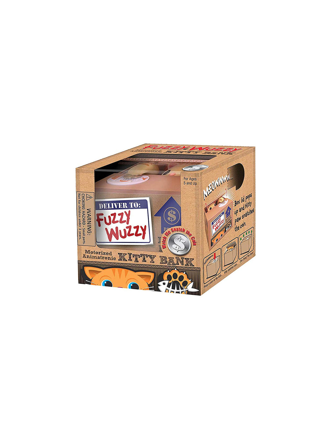 Fuzzy Wuzzy Kitty Animatronic Coin Bank