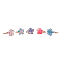 Load image into Gallery viewer, Boutique Shimmer Flower Rings 5 Piece Set