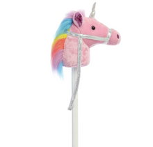 Load image into Gallery viewer, 37" Unicorn Pink Giddy Up Stick Pony