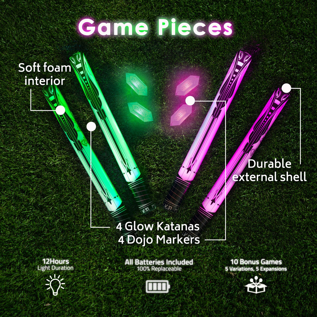 Glow Battle Ninja Game With Glow-in-the-Dark Foam Swords