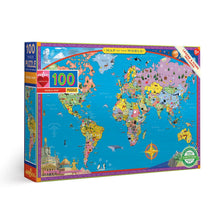Load image into Gallery viewer, 100 Piece World Map Puzzle