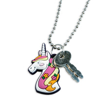 Load image into Gallery viewer, Unicorn Lock &amp; Key Diary With Key-Keeper Necklace