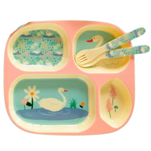 Load image into Gallery viewer, Swan Melamine Dinner Set