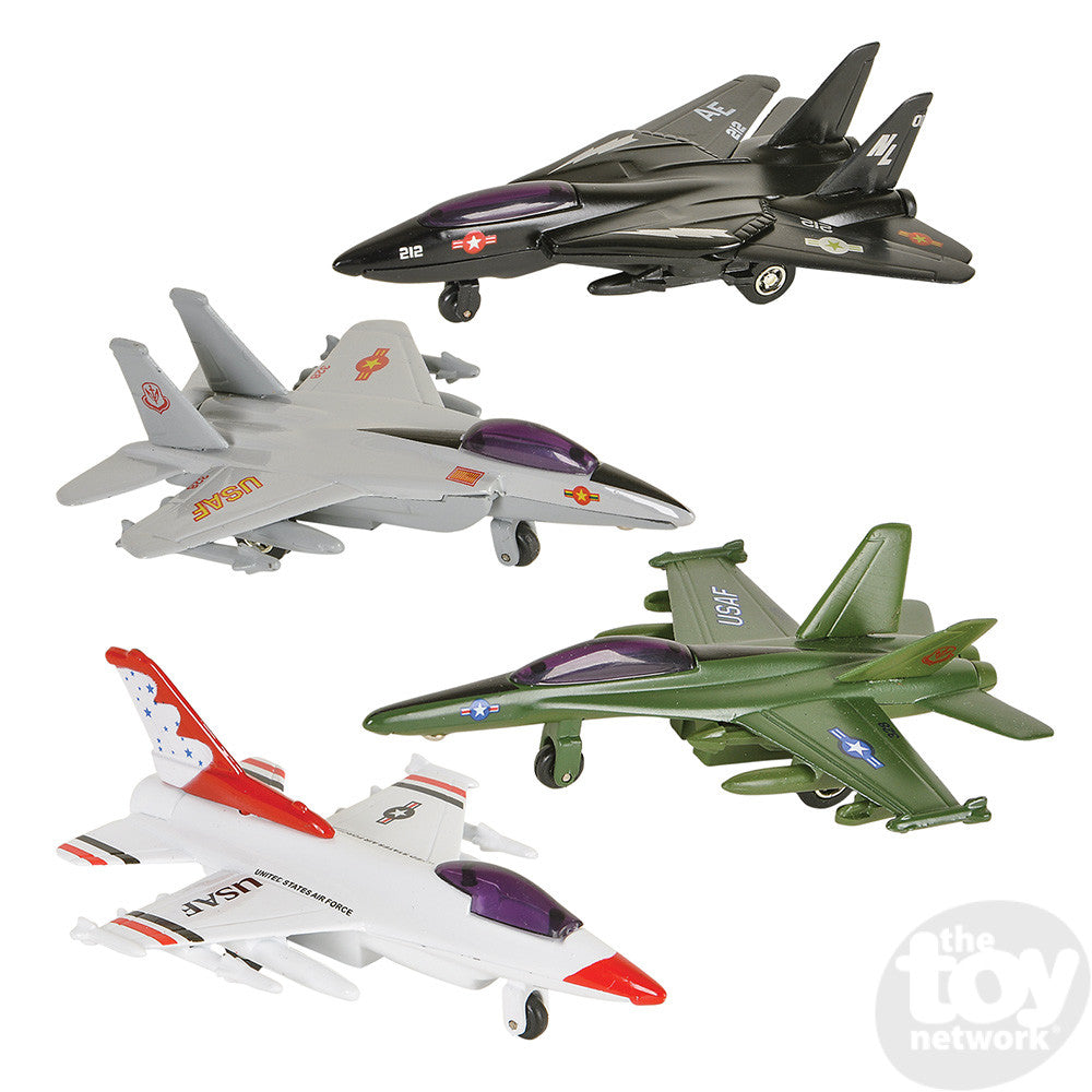 4" Die-Cast Pull Back F-14 Tomcat Fighter Jet