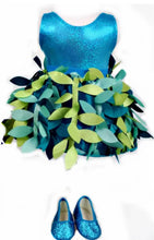 Load image into Gallery viewer, 18" Teal Petal Party Doll Skirt Set