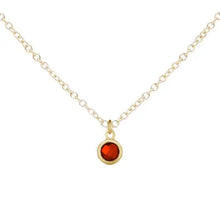 Load image into Gallery viewer, Gold Birthstone Necklace