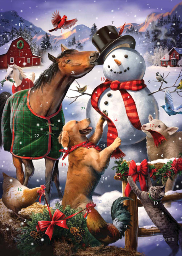 Snowman And Friends Mini Advent Calendar