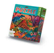 Load image into Gallery viewer, 60 PC Dazzling Dinosaurs Foil Puzzle