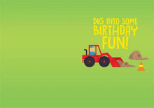 Load image into Gallery viewer, Construction Equipment Foil Birthday Card