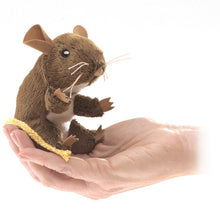Load image into Gallery viewer, Mini Brown Field Mouse Finger Puppet