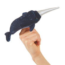 Load image into Gallery viewer, Mini Narwhal Finger Puppet