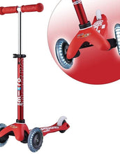 Load image into Gallery viewer, LED Red Maxi Micro Kickboard Deluxe Scooter