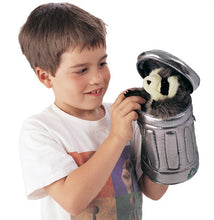 Load image into Gallery viewer, Raccoon In Garbage Can Puppet