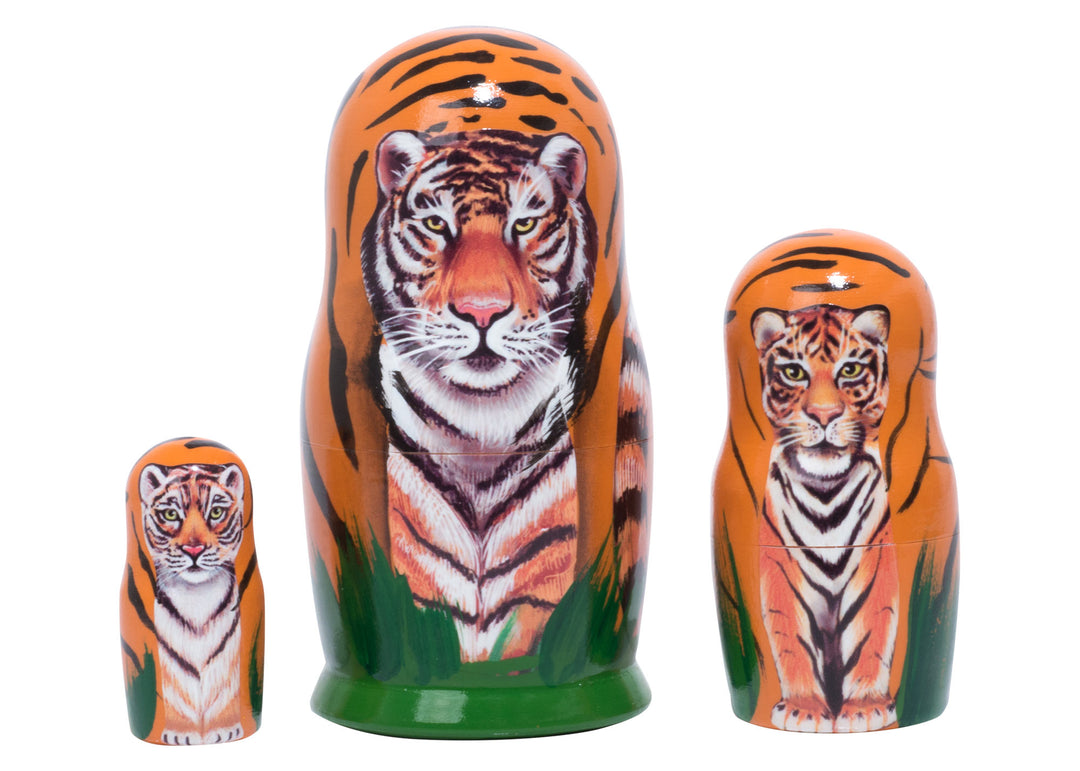 3 Piece Tiger Nesting Dolls